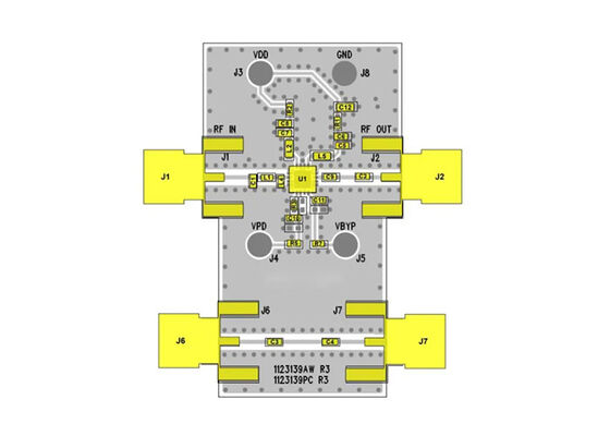 QPL9065PCB401 Soluciones embebidas Consejo de evaluación LNA de circunvalación de dos etapas de ruido ultra bajo
