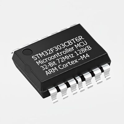 Microcontrolador STM32F303CBT6TR de 32 bits con núcleo ARM Cortex-M4 a 72 MHz y 128 KB de memoria Flash