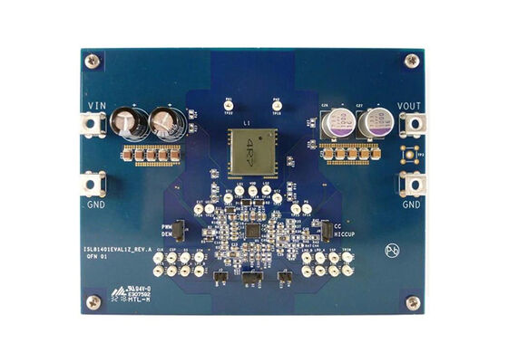 Placa de evaluación del controlador reductor-elevador síncrono de alto voltaje para soluciones integradas ISL81401EVAL1Z