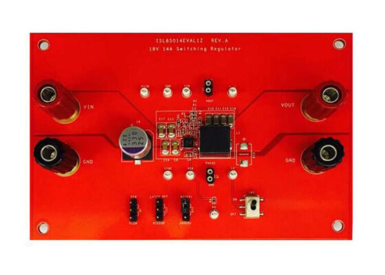 Placa de evaluación de soluciones integradas ISL85014EVAL1Z para el regulador reductor síncrono ISL85014 de 14A