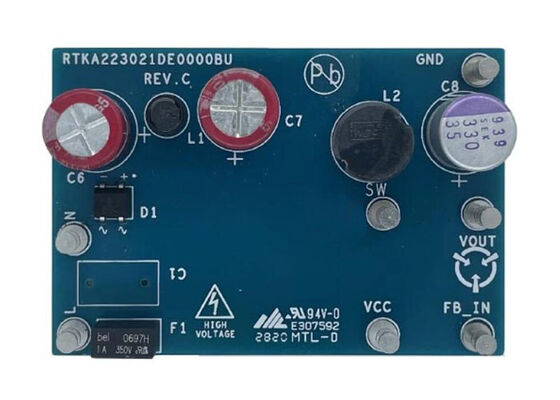 RTKA223021DE0000BU Placa de evaluación de convertidor reductor de alto voltaje RAA223021 para soluciones integradas