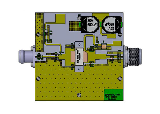 QPD1028EVB7 Soluciones embebidas 750W 65V GaN RF Panel de evaluación de transistores de entrada