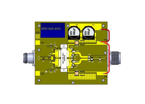 QPD1025EVB4 Soluciones embebidas 1800W GaN RF Panel de evaluación de transistores con correspondencia de entrada