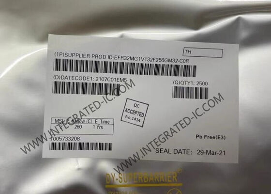 Módulo de comunicación inalámbrica EFR32MG1V132F256GM32-C0R con frecuencia de 2,4 GHz, flash de 256 kB y potencia de salida de 19,5 dBm