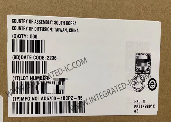 Chip de circuito integrado AD5700-1BCPZ, 464uA, módem HART de un solo chip de baja potencia con cumplimiento de la capa física HART y montaje en superficie