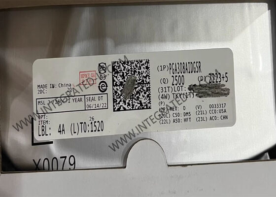 Sensor IC PGA308AIDGSR Amplificador de ganancia programable con calibración digital y auto-cero de suministro único