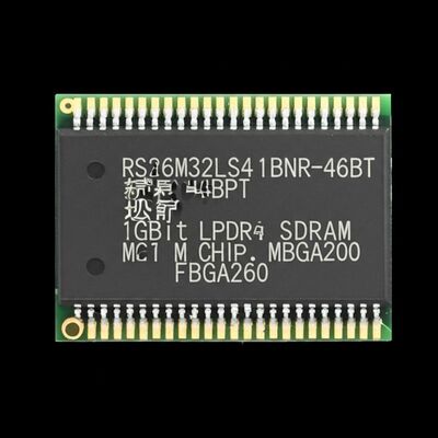 Chip de IC de memoria RS256M32LS4D1BNR-46BT 1Gbit LPDDR4 SDRAM con 256Mb x 32 bits Configuración y velocidad de transferencia de datos de 8,53 GB/s en paquete FBGA-200