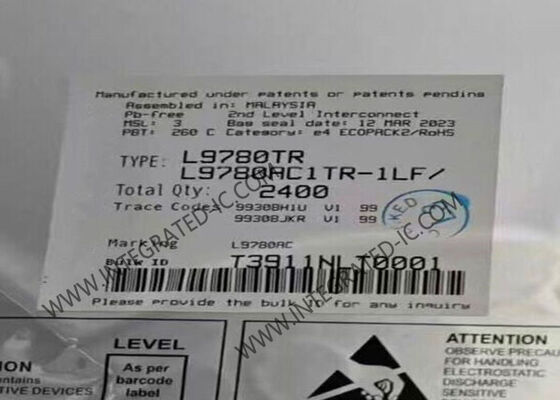 L9780TR Sensor IC Wide Range Air Fuel Sensor Interfaz con voltaje de alimentación de 4,9 V ~ 5,1 V en el paquete LQFP-48