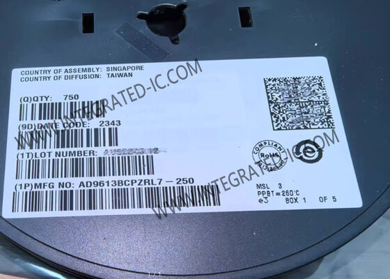 AD9613BCPZRL7-250 Chip de circuito integrado convertidor analógico a digital de 12 bits y doble canal con una velocidad de muestreo de 250 MS/s