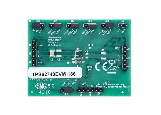 TPS62740EVM-186 Módulo de evaluación de soluciones integradas para el convertidor de paso a paso TPS62740