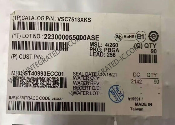 VSC7513XKS Ethernet IC 8-Port Industrial Gigabit Ethernet Switch con 4 Cu PHYs