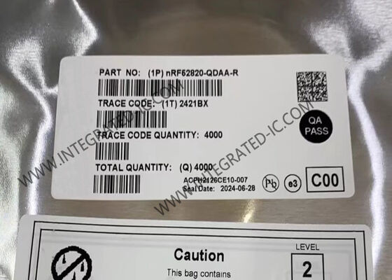 NRF52820-QDAA-R BT IC Sistema Bluetooth en chip con potencia de salida de 8 dBm BT 5.3 Soporte y rango de temperatura extendido de -40 °C a 105 °C