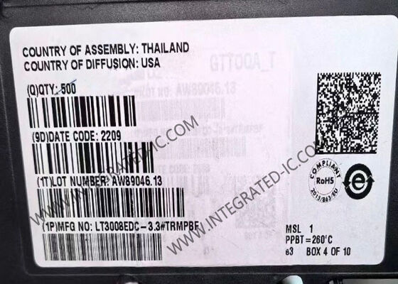 LT3008EDC-3.3 Chip de circuito integrado 20mA Corriente de salida 45V Voltagem de entrada 3.3V Regulador lineal LDO