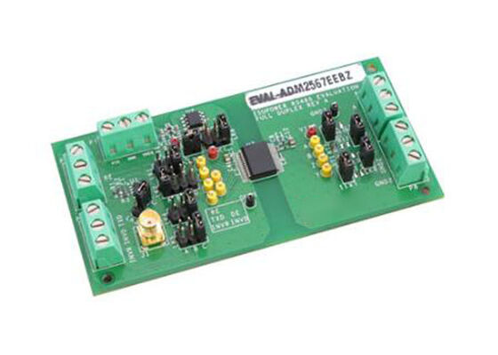 Placa de evaluación de soluciones integradas EVAL-ADM2567EEBZ para el transceptor RS-485 aislado ADM2567E