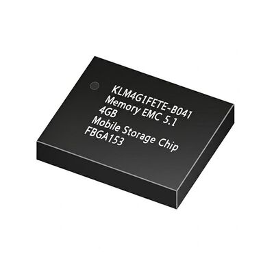 KLM4G1FETE-B041 Chip de memoria IC de 4 GB de capacidad eMMC 5.1 Chip de almacenamiento móvil con interfaz HS400 y voltaje de 1.8 / 3.3 V FBGA153