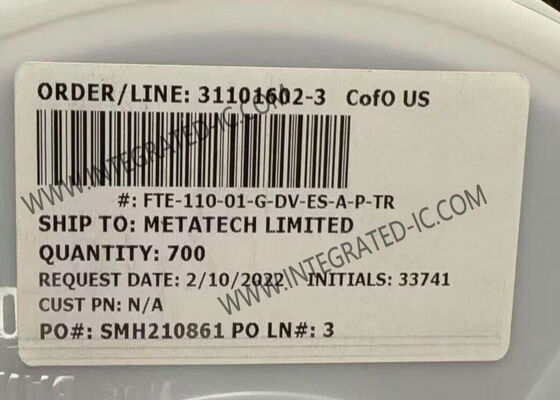 FTE-110-01-G-DV-ES-A-P-TR 20 Posición 0,80 mm Superficie de tono Montaje de cabeza de conector de terminal de banda para aplicaciones de tabla a tabla
