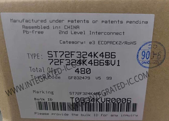 ST72F324K4B6 MCU de microcontrolador ST7 de 8 bits con velocidad de 8 MHz 16 kB de memoria flash y ADC de 10 bits