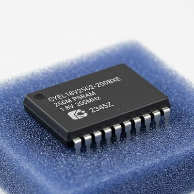 Chip de IC de memoria CYEL18V2562-200BKXE 256 MBit RAM pseudostática con 1.8 V de voltaje de funcionamiento y frecuencia de interfaz de 200 MHz