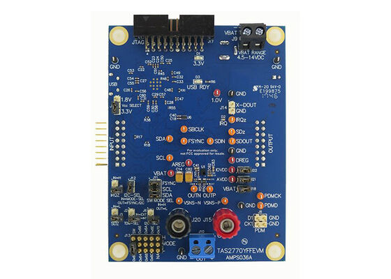 TAS2770YFFEVM Soluciones incrustadas 4.5V a 16V Junta de evaluación de amplificadores de audio de clase D