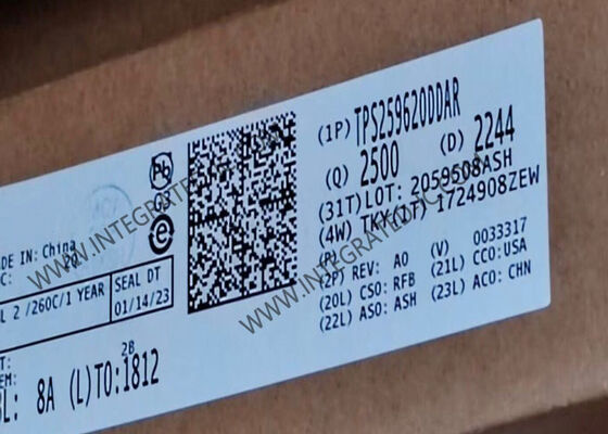TPS259620DDAR Chip de circuito integrado eFuse IC con 2A límite de corriente amplio rango de voltaje de entrada de 2.7V a 19V y protección contra sobrevoltaje