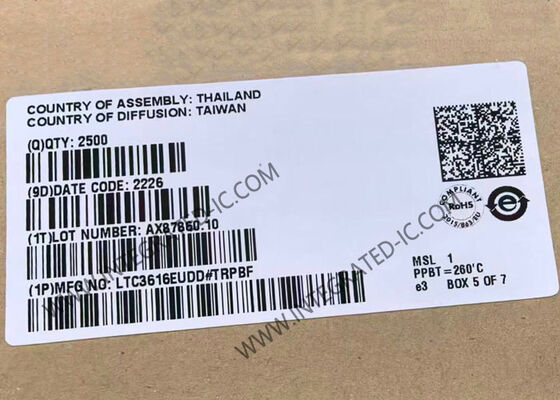 Chip de Circuito Integrado LTC3616EUDD Convertidor CC/CC Síncrono Reductor Monolítico de 6A y 4MHz con Baja Corriente de Reposo