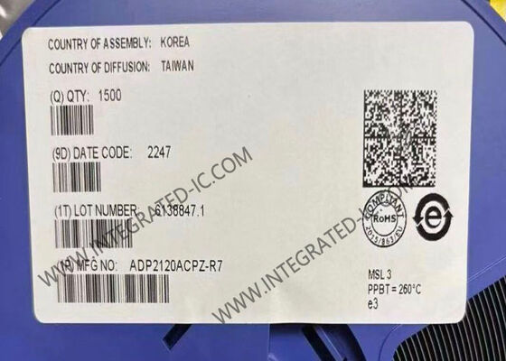 Circuito Integrado ADP2120ACPZ 1.25A 1.2MHz Regulador DC-DC Síncrono Step-Down con Baja Corriente Quiescente