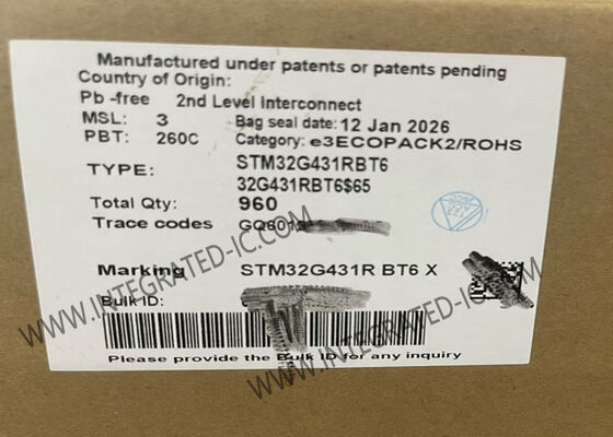 MCU ARM Cortex-M4F STM32G431RBT6 con velocidad de 170MHz, memoria Flash de 128KB y núcleo único de 32 bits en encapsulado LQFP64
