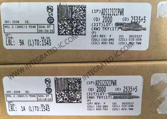 ADS1232IPWR 24-Bit 2-Canal Delta-Sigma ADC Chip de Circuito Integrado para Sensores de Puente