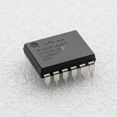 IPA60R180P7 MOSFET de potencia CoolMOSTM con voltaje de descarga de fuente de 600V, corriente de descarga continua de 18A y resistencia a la fuente de descarga de 145mOhms
