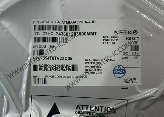 Microcontrolador AVR ATMEGA329PA-AUR MCU de alto rendimiento de 8 bits y 20 MHz con 54 líneas de E/S