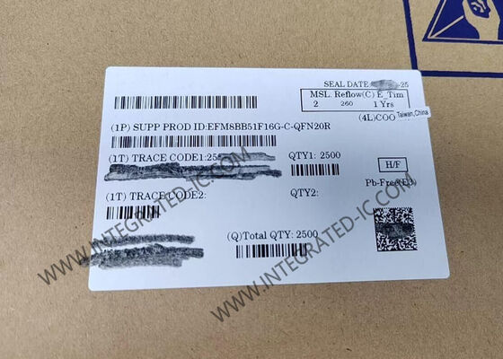 EFM8BB51F16G-C-QFN20R Microcontrolador MCU Automotriz CIP-51 8051 Busy Bee 20-QFN Paquete