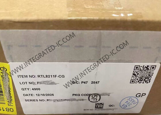 RTL8211F-CG Ethernet IC Transceptor Ethernet integrado 10/100/1000M con paquete QFN40 y cumplimiento IEEE 802.3