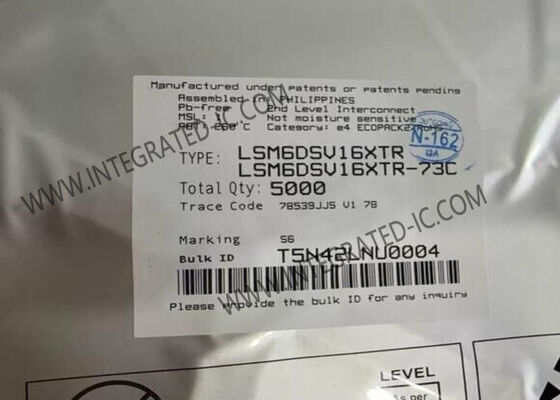 Sensor IC LSM6DSV16XTR Unidad de Medición Inercial de 6 Ejes con Fusión de Sensores Embebida