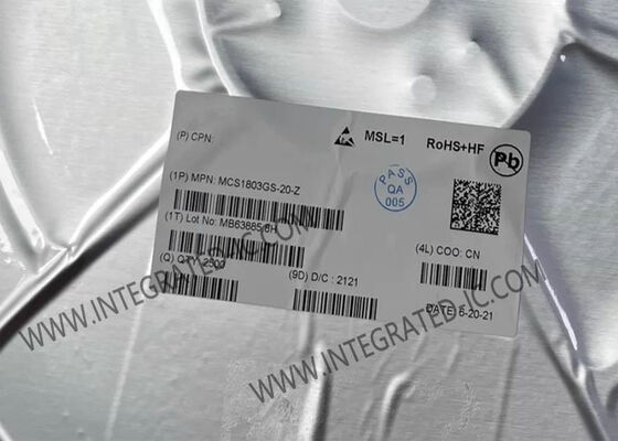 MCS1803GS-20-Z IC de sensor de corriente lineal de efecto Hall con una precisión de ±2,5%, detección de corriente de 20 A y frecuencia de 100 kHz