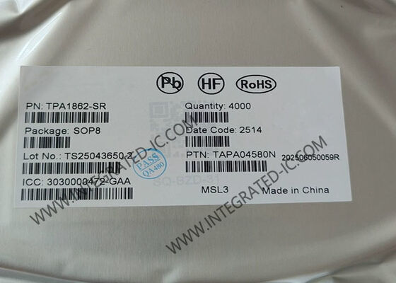 TPA1862-SR 40V 6MHz Amplificador operativo de deriva cero Chip IC con salida de tren a tren