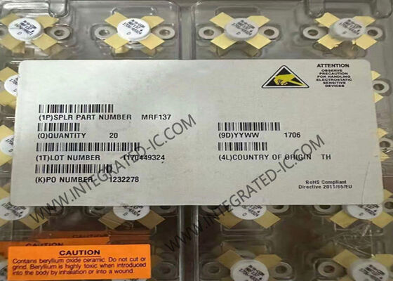 MRF137 Transistor MOSFET RF de canal N con potencia de salida de 30W, frecuencia de 400MHz y voltaje de 28V