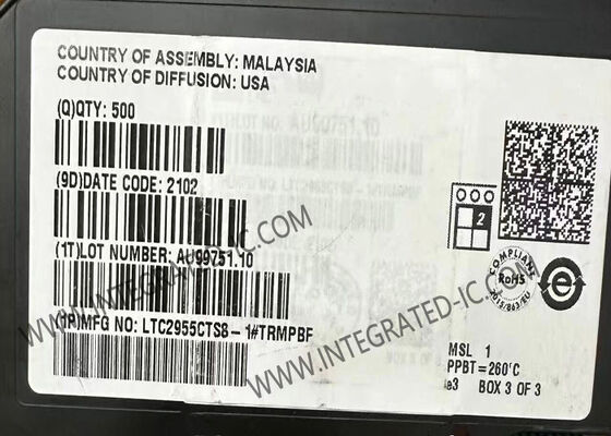 LTC2955CTS8-1 Controlador de encendido/apagado con botón de encendido/apagado de circuito integrado con un amplio rango de alimentación de entrada de 1,5 a 36 V y una corriente de alimentación baja de 1,2 μA