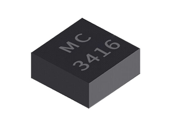 Sensor IC acelerómetro de 3 ejes MC3416-P con rango de ±16g, ancho de banda de 128-1024Hz en encapsulado LGA-12