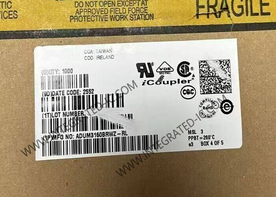 Aislamiento digital USB de 1 canal ADUM3160BRWZ 2500Vrms, chip IC en encapsulado SOIC-16