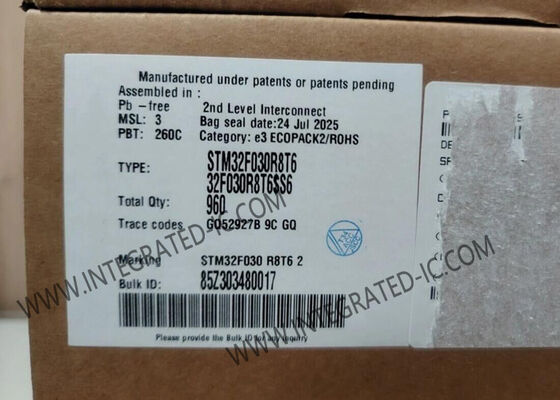 Microcontrolador MCU STM32F030R8T6 con núcleo RISC de 32 bits de alto rendimiento de 48 MHz