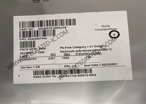 Chip de circuito integrado 8A34001E-000AJG8 Sincronizador de sistema de ocho canales para IEEE 1588