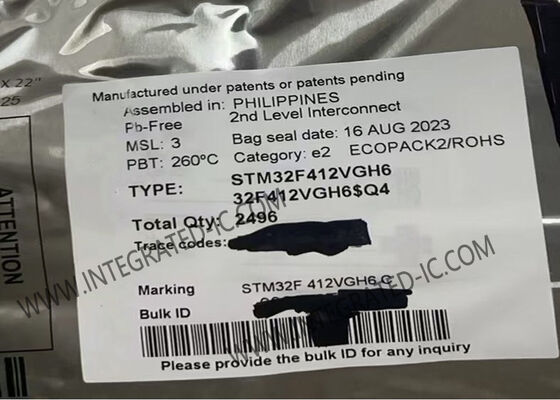 El Solo-corazón del microcontrolador MCU STM32F412VGH6 integró los microcontroladores