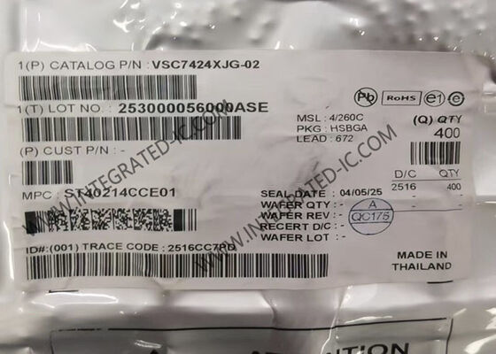 Circuito integrado Ethernet VSC7427XJG-02, switch gestionado de capa 2 de 26 puertos Gigabit Ethernet con montaje superficial