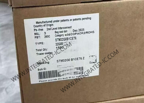 Soporte superficial DE DESTELLO integrado de los microcontroladores MCU IC STM32G0B1CET6 512KB