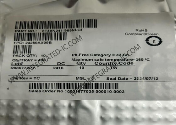 Chip de circuito integrado 8T49N241-999NLGI con traductor de reloj FemtoClock NG de 1 GHz en paquete QFN40