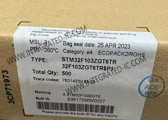 STM32F103ZGT6 Microcontrolador MCU 72MHz Microcontroladores de un solo núcleo de 32 bits LQFP-144