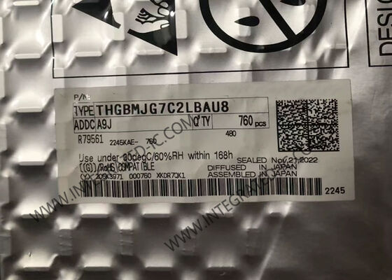 Memoria Flash electrónica IC del eMMC de los circuitos integrados THGBMJG7C2LBAU8 128Gbit