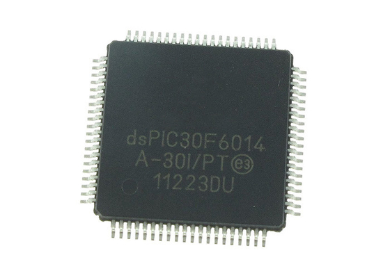 Reguladores de 16 bits de alto rendimiento de la señal numérica del microprocesador DSPIC30F6014A-30I/PT del circuito integrado