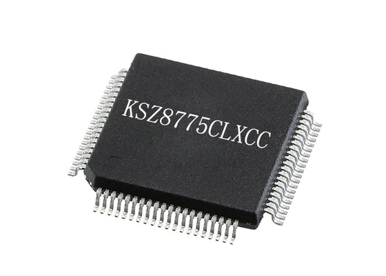 El microprocesador KSZ8775CLXCC del circuito integrado integró el interruptor IC 80-LQFP de Ethernet 5Port