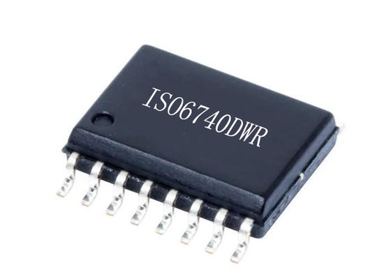 4 microprocesador 16-SOIC del circuito integrado de los aisladores ISO6740DWR 50Mbps de Digitaces del canal